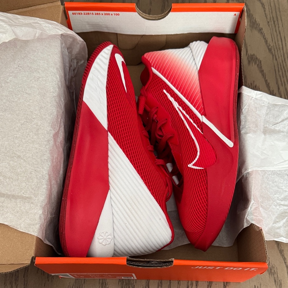 Red/White G.T. Academy Nike sneakers. 5.5 womens, never worn brand new with box.